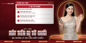 Rút tiền Winvn bị từ chối kèm các nhóm lý do cần đối chiếu trước khi gửi lại lệnh