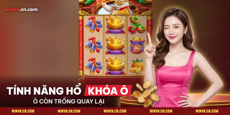Lưới Fortune Tiger trong tính năng hổ với các cột biểu tượng cùng loại đã khóa